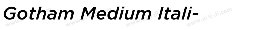 Gotham Medium Itali字体转换